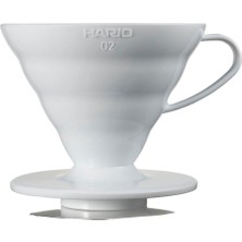 Duca Store V60 02 Dripper, Kahve Damlatıcı, Beyaz Plastik