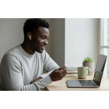 Duca Store Anc Enc Kablosuz Bluetooth Kulaklık 5.4 Version Son Hız Bağlantı, Uzun Şarj Kapasitesi, Ses Asistanı, Beyaz 10 Metre Çekiş Mesafesi Pürüzsüz Ses Kalitesi Gürültü Engelleme ve A Plus Mikrofon
