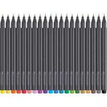 Duca Store Grip Finepen Ince Keçe Uçlu Kalem Seti, 30’lu, Pastel ve Neon Renkler, 0.4 mm Hassas Uç, Metal Destekli, Ergonomik Üçgen Gövde