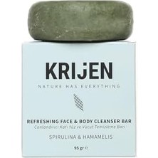 Duca Store Krijen Canlandırıcı Etkili Spirulina & Hamamelis Yüz ve Vücut Temizleme Barı 95 gr