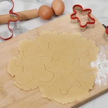 Duca Store Gingerbread Adam Kurabiye Kalıbı 3’lü Set, Silikon Kaplı Güvenli Kenar, Paslanmaz Çelik Dayanıklı Kesim Aparatı, Kolay Temizlenir, Kurabiye Şekillendirme Için Ev Tipi Pasta Hamur Kalıbı