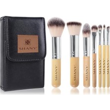 Duca Store Shany I Love Bamboo - 7 Parça Petite Pro Bambu Fırça Seti, Taşıma Çantalı