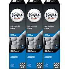 Duca Store Men Erkeklere Özel Tüy Dökücü Krem Hassas Ciltler 600ML (200 ml x 3 Adet)