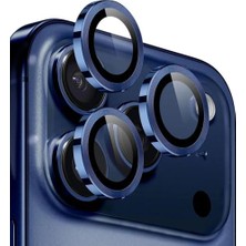 Duca Store iPhone 17 Pro / 17 Pro Max Ile Uyumlu Cmcov Kamera Lens Koruyucu Kolay Tak Çıkar Ergonomik Ince Tasarım Kırılma ve Çizilme Önleyici Lacivert