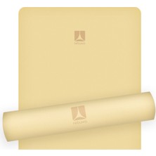 Rebuwo TPE Çift Taraflı Armonia Yoga Pilates Matı Kaymaz, Hafif ve Taşınabilir 6mm - Lila & Sarı (Butter Yellow)