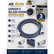 Ak Avm 3 Metre Çamaşır Makinesi Su Giriş Hortumu Bulaşık Makinesi Hortumu Universal