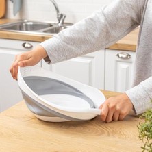 Duca Store Katlanabilir Pratik Pirinç, Mercimek Süzgeci | Yer Kaplamayan Katlanır Süzgeç – Geniş ve Kullanışlı Tasarım (30X25X15,5 Cm)