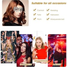 Duca Store Xspring Parti Maskesi, 3'lü Paket Dantel Göz Maskesi, Kadınlar Için Venedik Tarzı Parti Maskesis, Kostüm ve Kıyafet Aksesuarı, Balo ve Özel Günler Için Şık Masquerade Maskesis Seti