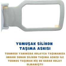 Duca Store Fenerbahçe 650ML Lisanslı Çift Katlı Paslanmaz Çelik Termos 8 Saat Sıcak Soğuk Hediye Kutulu Beyaz