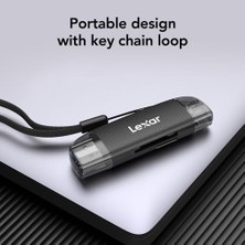 Duca Store Çift Yuvalı Usb-A/c Okuyucu, 205MB/S'YE Kadar Aktarım Hızı, Sd ve Microsd Kartları (LRW310X-BNBNG) Destekler