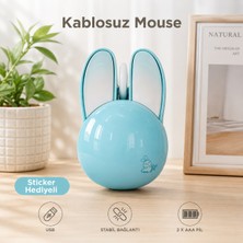 BGG Tech Sevimli Tavşan Kulaklı Kablosuz Fare Ergonomik Mouse 1200 Dpı Sessiz Tıklama