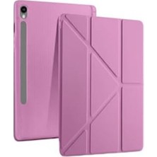 Duca Store Galaxy Tab S9 FE/S10 FE/S10 Lite 10.9 ile Uyumlu Kalem Bölmeli Katlanabilir Standlı Koruyucu Kılıf, Smoke Purple