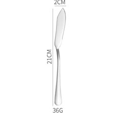 Duca Store 1010 Çelik 6 Adet Silver Renk Sofra Balık Kesme Bıçağı CIN742BY-6
