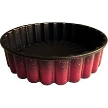 Duca Store Turta ve Tart Kek Kalıbı Cherry Red Kalın Döküm Üç Katmanlı Kaplama 525 Gram