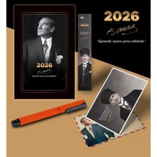 Duca Store 2026 Istikbal Atatürk Ajandası Ayraç Kartpostal Kalem - Turuncu