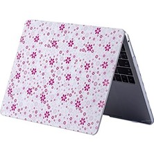 Duca Store MacBook Pro 13 Baskılı Kılıf A1706 A1708 A1989 A2159 A2251 A2289 A2338 M1 M2 Uyumlu Sert Kılıf Ince Hafif Koruyucu Kapak Açık Pembe