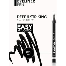 Duca Store Eyeliner Pen Yüksek Pigmentli & Yarı Mat Bitişli Keçe Uçlu Likit Göz Kalemi