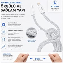 Duca Store T4CL-BK 1 Metre Siyah 27W Type C To Lightning Şarj Kablosu, Manyetik Tasarımlı Örgülü Hızlı Şarj ve Data Kablosu, (Tüm Lightning iphone ve ipad ile Tam Uyumluluk)