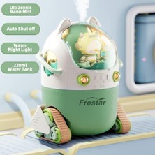 Duca Store Mini USB Nemlendirici 220 Ml, LED Gece Lambası, Küçük Sevimli Nemlendirici Bulit, Çocuklar, Bitki, Yatak Odası, Ofis, Çalışma Masası, Bebek Odası, Pilsiz (Yeşil-Huhu)