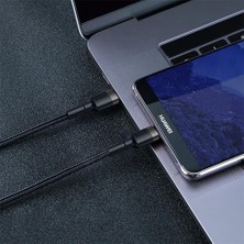 Duca Store Cafule, 3.0 A Usb-C & Usb-C Şarj & Data Aktarımı Kablosu, /hızlı Şarj, 1 Metre, Gri/siyah, Catklf-Gg1