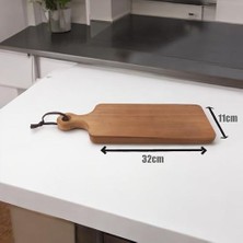 Duca Store Akasya Kesme ve Sunum Tahtası Antibakteriel Yıkanabilir Doğrama Tahtası Dikdörtgen 32X11CM | Yıkanabilir Akasya Peynir Sunum Tahtası