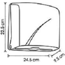 Duca Store Vialli Z Katlı Kağıt Havlu Dispenseri Max 22 cm 200 Ad Beyaz K2