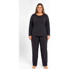 Sleeproom Büyük Beden Mevsimlik Pointiel Puantiye Desen Pijama Takımı