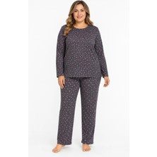 Sleeproom Büyük Beden Mevsimlik Pointiel Yıldız Desen Pijama Takımı
