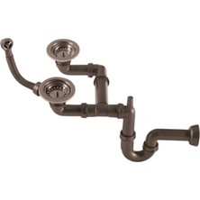 Teka S-730-KY Büyü Kafa 1,5 Göz Yuvarlak Taşmalı Evye Sifonu