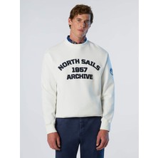 North Sails Archive Nakış Detaylı Pamuk Erkek Bisiklet Yaka Sweatshirt