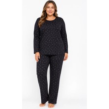Sleeproom Büyük Beden Mevsimlik Pointiel Çiçek Desen Pijama Takımı