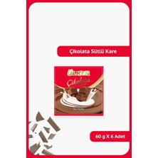 Ülker Bol Sütlü Kare Çikolata - 60 gram - 6 Adet
