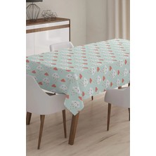 Rem Home Remhome Modern Bulut Dijital Baskılı 3D Masa Örtüsü - 120 x 140 cm