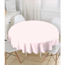 Rem Home Remhome Pembe Renkli Dijital Baskılı Yuvarlak Masa Örtüsü - Çap 140CM 140 x 140 cm