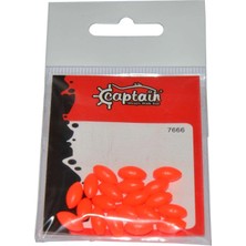 Captain 7666 Renkli Boncuk Oval 110MM Silikon Boncuk 20LI Paket