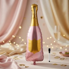 Dodomar Yazı Yazılabilir Şampanya Folyo Balon 107X40 cm Parti Kutlama Dekorasyon Süsü