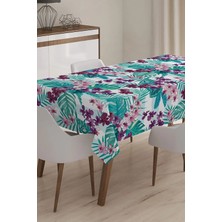 Rem Home Remhome Modern Çiçek Temalı Dijital Baskılı 3D Masa Örtüsü - 120 x 140 cm
