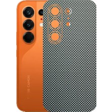 Kapps Tecno Camon 50 Ultra ile Uyumlu Fiber Serisi Premium Arka Kapak Kaplama(Kenarlar Yoktur!)