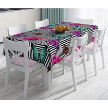 Rem Home Remhome Özel Tasarım Dijital Baskılı Leke Tutmaz Masa ÖRTÜSÜ-120-140 90 x 90 cm