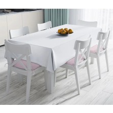 Rem Home Remhome Düz Beyaz Renkli Baskısız Masa Örtüsü 90 x 90 cm