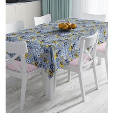 Rem Home Remhome Renkli Zemin Üzerinde Çiçek Desenli Dijital Baskılı Masa Örtüsü 90 x 90 cm