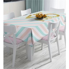 Rem Home Remhome Beyaz Zemin Üzerinde Gold Detaylı Love Yazılı Dijital Baskılı Masa Örtüsü 90 x 90 cm