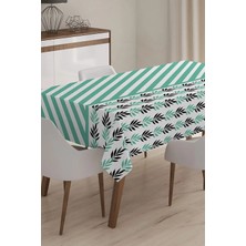Rem Home Remhome Yaprak Temalı Dijital Baskılı 3D Masa Örtüsü - 120 x 140 cm