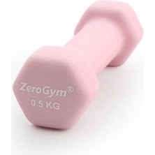 Zerogym Neopren Kaplı  İçi Demir Dambıl 0,5 kg Pembe 1 Adet