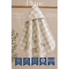 Plume Ceramic Home %100 Pamuk Ekose Ördek Baskılı Müslin Kundak - 75X75CM