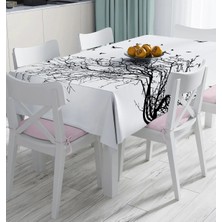 Rem Home Remhome Ağaç Dalı Kuş Tasarımlı Dijital Baskılı Masa Örtüsü 90 x 90 cm