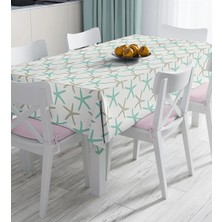 Rem Home Remhome Vizon Zeminde Deniz Yıldızı Motifli Dijital Baskılı Masa Örtüsü 90 x 90 cm