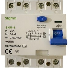 Sigma 4X25A 30MA Kaçak Akım Rölesi Sigma