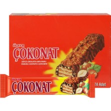 Ülker ÇOKONAT -Sütlü Çikolata ve Fındık Parçacığı Kaplamalı Fındıklı Kremalı Gofret- 33 gram-144 Adet
