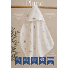Plume Ceramic Home %100 Pamuk Ördek Baskılı 4 Kat Müslin Kundak - 75X75CM